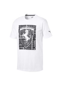 Puma, Herren T-Shirt 'Ferrari', Schwarz / Wei&szlig;
