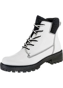 Tamaris, Damen Stiefelette, Schwarz / Wei&szlig;