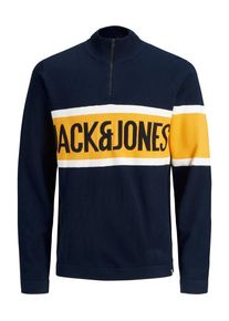 Jack & Jones JACK & JONES, Herren Pullover, Navy / Hellorange / Wei&szlig;