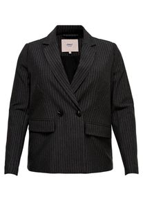 Only Carmakoma, Damen Blazer, Dunkelgrau / Wei&szlig;