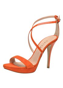 Evita, Damen Sandalette, Neonorange