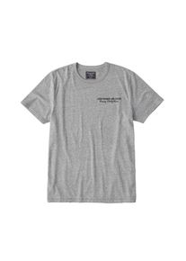 Abercrombie & Fitch Abercrombie & Fitch, Herren Shirt 'PRINT LOGO GLBL 5CC', Grau