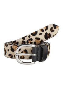 Vanzetti, Damen G&uuml;rtel im Leoparden-Design 3.0cm, Creme / Braun