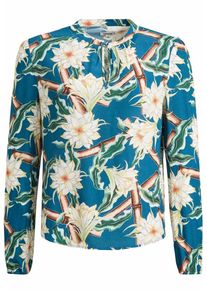 Khujo, Damen Blusenshirt 'Swetti', Creme / Hellblau / Hellgr&uuml;n