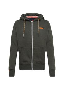 Superdry, Herren Sweatjacke 'ORANGE LABEL ZIPHOOD', Khaki / Hellorange