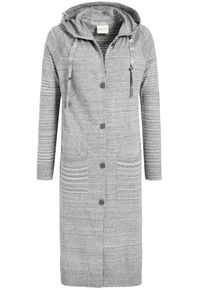 Khujo, Damen Strickjacke 'Aletta', Grau / Wei&szlig;