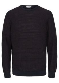 Selected Homme, Herren Strickpullover, Nachtblau / Rostbraun