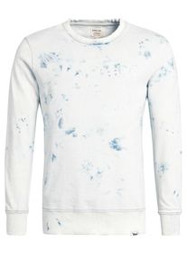 Khujo, Herren Sweatshirt ' Gerald ', Hellblau / Naturwei&szlig;