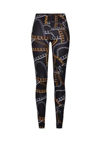 Noisy may, Damen Leggings 'NMANILLA', Schwarz / Wei&szlig;