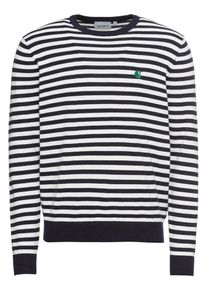 Carhartt Work In Progress Carhartt WIP, Herren Pullover 'Barkley', Navy / Wei&szlig;