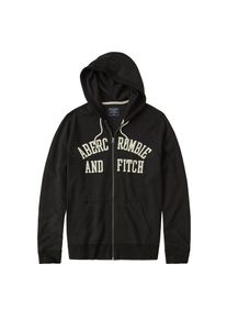 Abercrombie & Fitch Abercrombie & Fitch, Herren Sweatjacke 'XM CORE LOGO FULLZIP EXT', Schwarz