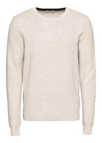 Kiomi, Herren Pullover 'Zigzag', Beige