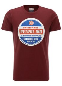 PETROL INDUSTRIES, Herren T-Shirt, Blau / Burgunder / Wei&szlig;