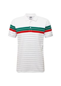 Urban Classics, Herren Poloshirt, Gr&uuml;n / Rot / Wei&szlig;