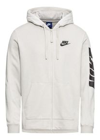 Nike Sportswear, Herren Sweatjacke 'M NSW HOODIE FT FZ HYBRID', Hellgrau / Schwarz