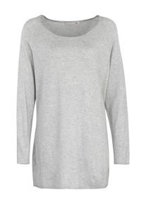 Only Carmakoma, Damen Pullover 'carLADY L/S LONG PULLOVER', Hellgrau