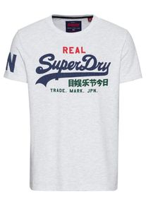 Superdry, Herren T-Shirt, Dunkelblau / Rot / Wei&szlig;meliert