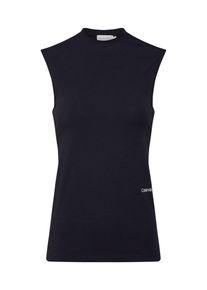 Calvin Klein, Damen Top 'PIMA STRETCH MOCK-NK', Schwarz