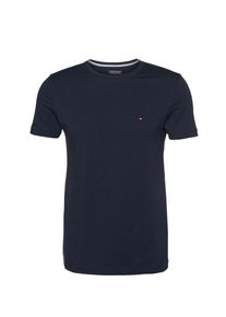 Tommy Hilfiger, Herren Unifarbenes T-Shirt, Blau