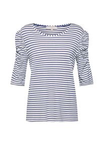 Cream, Damen Shirt 'Lila', Nachtblau / Wei&szlig;