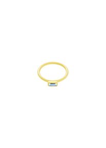 ID fine, Damen Ring 'Baguette', Hellblau / Gold