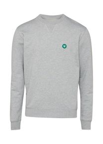 Wood Wood, Herren Sweatshirt, Grau / Dunkelgr&uuml;n