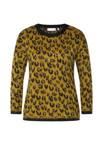 Rich & Royal Rich & Royal, Damen Pullover 'Leo', Camel / Schwarz