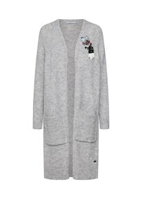 EDC by Esprit, Damen Strickjacke 'cardi w badge', Grau