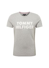 Tommy Hilfiger, Herren Shirt, Hellgrau / Wei&szlig;