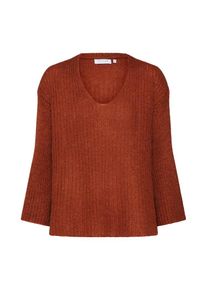 Rich & Royal Rich & Royal, Damen Pullover 'V Neck boxy', Karamell