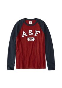 Abercrombie & Fitch Abercrombie & Fitch, Herren Sweatshirt 'LS TECH PLATED 4CC', Burgunder