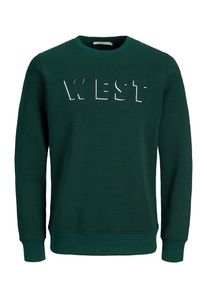 Jack & Jones JACK & JONES, Herren Sweatshirt, Tanne / Wei&szlig;