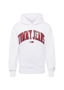 Tommy Jeans, Herren Sweatshirt, Rot / Wei&szlig;