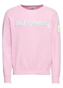 Best Company, Herren Sweatshirt 'CREW', Gr&uuml;n / Rosa