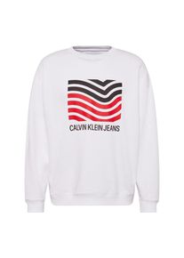 Calvin Klein Jeans, Herren Sweatshirt, Rot / Schwarz / Wei&szlig;