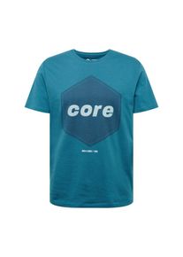 Jack & Jones JACK & JONES, Herren Shirt 'DUSTIN', Aqua / Wei&szlig;