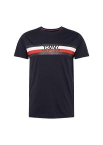 Tommy Hilfiger, Herren Shirt, Nachtblau / Rot / Wei&szlig;