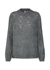 GAP, Damen Pullover 'POINTELLE CREW PO', Dunkelgrau