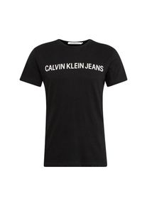 Calvin Klein Jeans, Herren T-Shirt 'Core Institutional Logo Slim Tee', Schwarz / Wei&szlig;