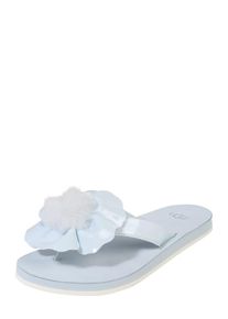 UGG Australia UGG, Damen Zehentrenner 'Poppy', Hellblau / Wei&szlig;