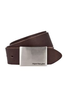 Tom Tailor, Herren Lederg&uuml;rtel 4.0cm, Dunkelbraun
