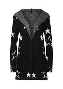 Key Largo, Damen Strickjacke, Schwarz / Wei&szlig;