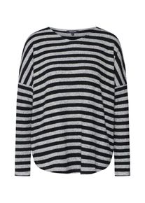 More & More MORE & MORE, Damen Shirt, Grau / Schwarz