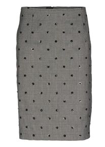 Heine, Damen Stiftrock, Grau / Schwarz