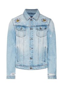 tigha, Herren Jacke 'Sten printed', Blue Denim