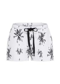 10DAYS, Damen Shorts 'Big flower', Schwarz / Offwhite