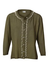 Heine, Damen Strickjacke, Khaki