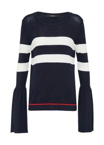 V&eacute;ro Moda VERO MODA, Damen Feinstrickpullover 'LACOLE', Dunkelblau / Wei&szlig;