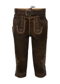 Marjo, Herren Lederhose 'Schorschi KB inkl. G&uuml;rtel', Kastanienbraun