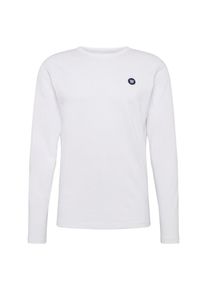 Wood Wood, Herren Langarmshirt, Wei&szlig;